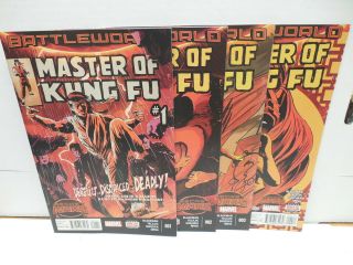 Master Of Kung Fu Marvel Comic Books 1 - 4 Secret Wars Battleworld Shang - Chi