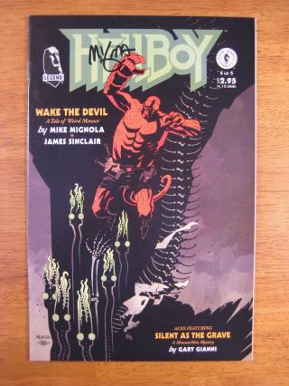 Wow Hellboy 4 (wake The Devil) Signed By Mike Mignola