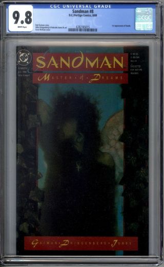 Sandman 8 Cgc Graded 9.  8 Nm/mt 1st Appearance Of Death Dc Comics 1989