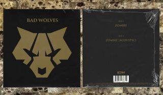 Bad Wolves Zombie Ltd Ed Rare 7 " Gold Vinyl Record,  Metal Rock Stickers