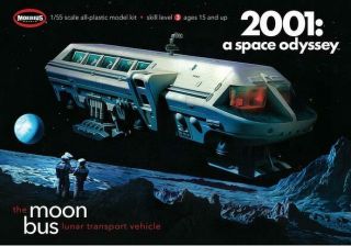 Moebius 2001 A Space Odyssey Moon Bus 1/55 Scale Model Kit Moe2001 - 1r