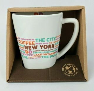 Dunkin Donuts York Destinations Coffee Mug Cup 2016 Ceramic Ny State Dd