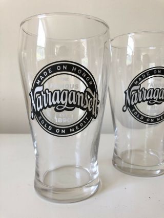 Narragansett Beer Pint Glass X2