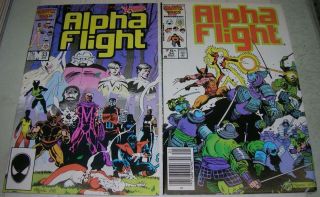Alpha Flight 33 & 34 (marvel Comics 1986) 1st & 2nd App Lady Deathstrike (vf -)