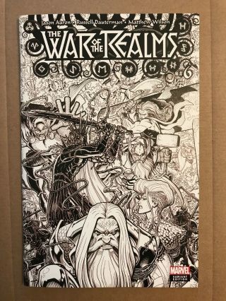 War Of The Realms 6 - 1:200 B&w Incentive Variant By Arthur Adams
