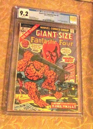 Giant - Size Fantastic Four 2 Cgc 9.  2 Marvel 1974