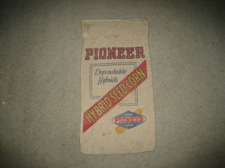 Vintage Pioneer Seed Corn Cloth Sack