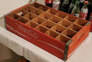Vintage Wooden Coca - Cola Bottle Crate Holds 24 Bottles,  Crate Is Empty