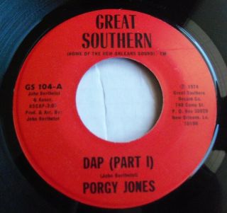 Porgy Jones Great Southern Gs 104 A/b Dap (part I And Ii) 1974 Orleans Funk