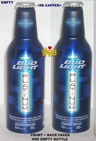 Bud Light Platinum Strong Labatt - Canada Aluminum Bottle Beer Can Canadian 355ml