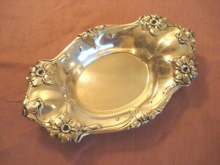 Ornate Floral Reed & Barton Sterling Silver Bowl / Dish / Tray 8 1/2 "