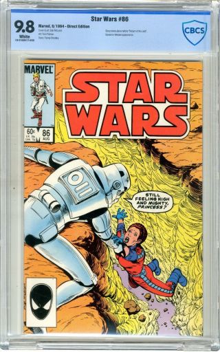 Star Wars 86 Cbcs 9.  8 Nmmt White Pages 8/84 Direct Edition