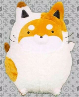 Rare Big Tarushiba Plush Mascot Shiba Dog Inu Taruneko Neko Cat Kitty Toy Toreba