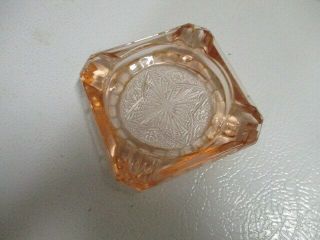 Vintage Pink Glass Ashtray In Great,  Depression Glass???