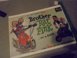 Vintage Revell Models Big Daddy Roth,  Ed Roth Minibike Riding Promo,  Rat Fink Br