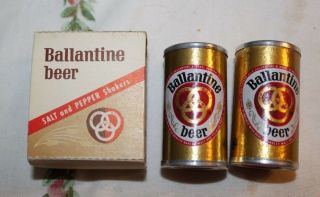 Mini Ballantine Beer Cans Salt & Pepper Shakers Box 2 - 3/8 " - L