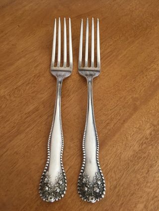 Set Of 2 Gorham Sterling Silver 7 " Forks Lancaster Pattern No Monogram