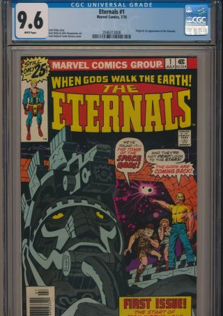 Marvel Comics The Eternals 1 1976 Cgc 9.  6 Wp 1st Appearance Key Movie Soon