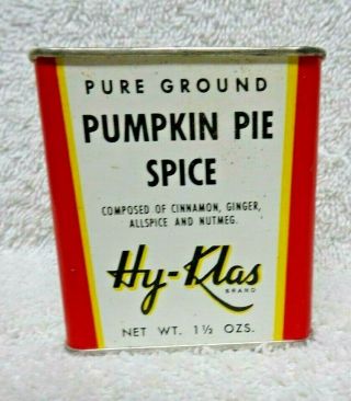 Hy - Klas Pumpkin Pie Spice 1 1/2 Ounces Spice Tin