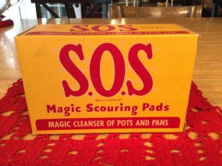 Vintage 1949 Box Of S.  O.  S.  Magic Scouring Pads.  Old Stock