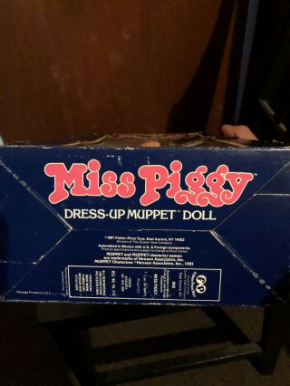Vintage 1981 Fisher Price MISS PIGGY Dress Up Muppet Doll 18 