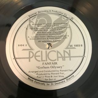 FANFAIR - GOTHAM ODYSSEY LP funk DISCO BOOGIE breaks jazz VG,  /NM private 1977 4