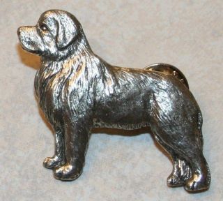 Newfoundland Dog Fine Pewter Pin Jewelry Art Usa Made