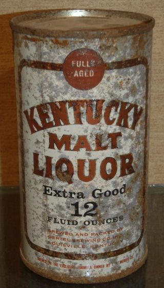 1950s Kentucky Malt Liquor Flat Top Beer Can Oertels Brewing Louisville Keglined