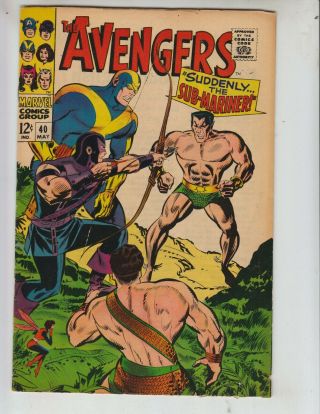 Avengers 40 Vg,  (4.  5) 5/67 " Suddenly,  The Sub - Mariner "