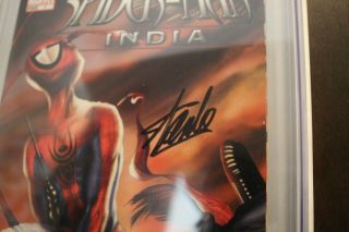 Spider - Man: India 1 CGC 9.  8 Signature Series Stan Lee Signed.  Only Gold 9.  8 3