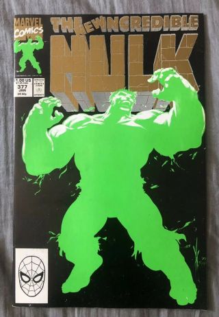 Incredible Hulk 377 (rare 2nd Print) - 1st App Professor Hulk - Avengers Endgame