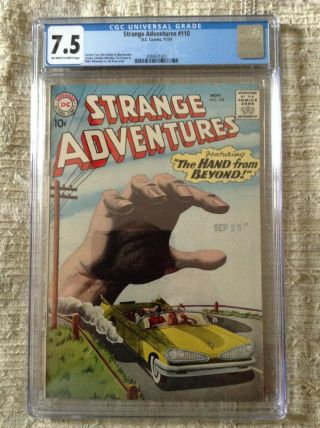 Strange Adventures 110 Cgc 7.  5 Ow/wh Pages Gil Kane Cover