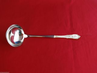 Rose Point By Wallace Sterling Silver Soup Ladle 10 1/2 " Hhws Custom Made