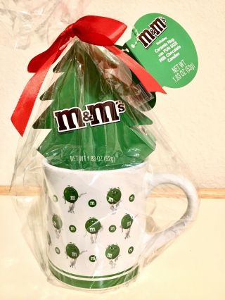 M&M’s Ceramic Mug Gift Set With Milk Chocolates Candies 1.  83 oz 2