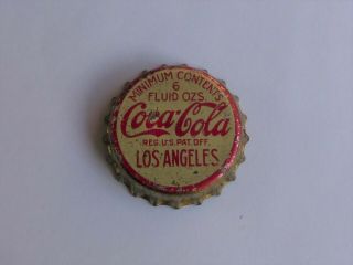 Vintage Los Angeles Ca Version 1 Coca Cola Cork Bottle Cap Tappi Kronkorken
