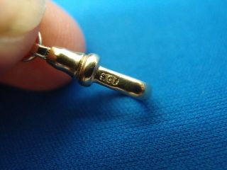 Stamped 9c Vintage 9ct Gold Dog Clip & 9ct Jump Ring For Albert Chain 1.  7g