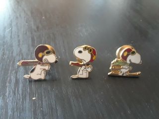Vintage Aviva Snoopy Flying Ace Mini Pins (136)