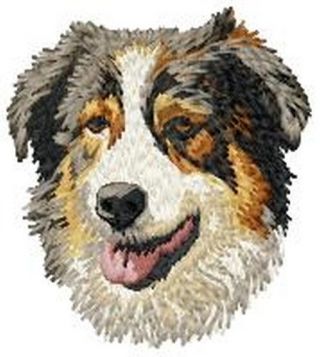 Australian Shepherd,  Aussie Dog,  Embroidered Patch 3.  2 " Tall