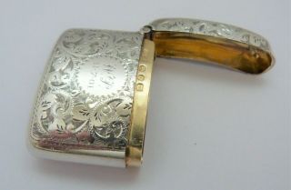 1899 Victorian - A & J Zimmerman - Large Solid Silver - Vesta Case - 41.  4 Grams