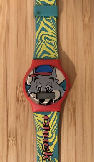 Chuck E Cheese Vintage Lcd Digital Watch Collectors Edition Show Biz Pizza Time