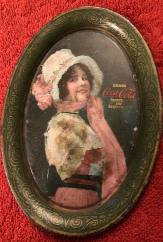 1914,  Coca - Cola " Betty " Tip Tray (scarce / Vintage) Authentic