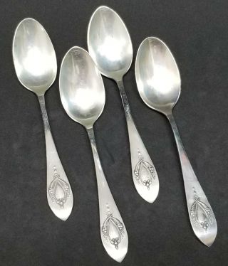 4 Lunt Sterling Silver Mount Vernon 5.  5 " Tea/coffee Spoons 79g D Of D 1911 Monos