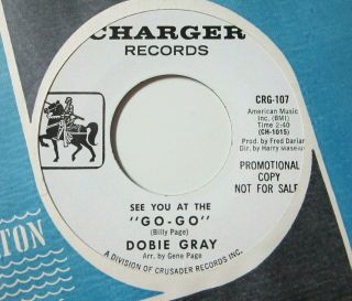 Mod Northern Soul 45 Dobie Gray See You At The Go - Go Charger Listen