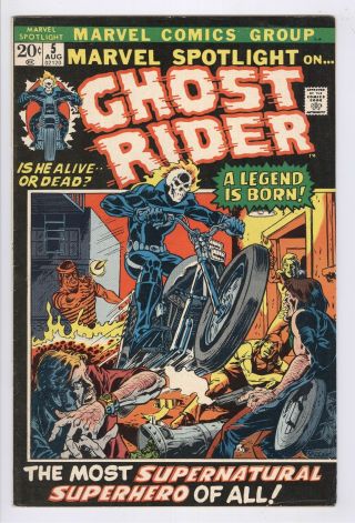 Marvel Spotlight Comic 5 (1972) Vg,  1st Ghost Rider Appearance Johnny Blaze