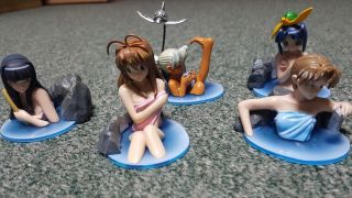 Rare - Love Hina - Onsen Hot Springs Gashapon Mini Figure Set - Import - K&m Kaiyodo