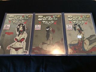 Zombie Tramp Origins Set 1,  2,  & 3 Dan Mendoza Variants Nude Variant Issue 3