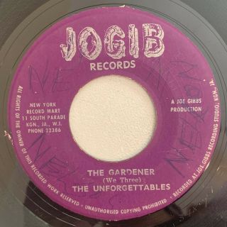 Unforgettables (i Threes) - The Gardener - Jogib (reggae 7)