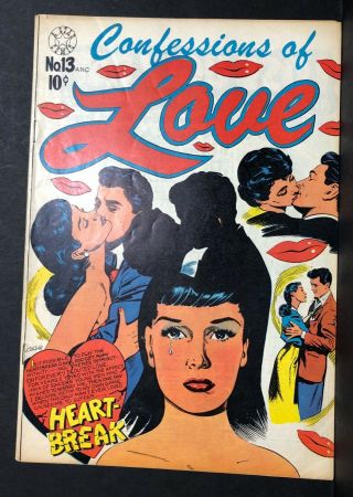 Confessions Of Love 13 L.  B.  Cole Romance Comic Book Jay Disbrow Art Fn,  1952