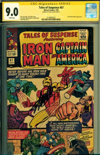 Tales Of Suspense 67 Cgc 9.  0 W/p Ss By Stan Lee Red Skull/hitler Appearances