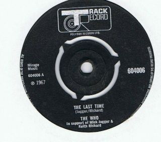 Very Rare Mod - The Who - The Last Time/under My Thumb - Uk Track